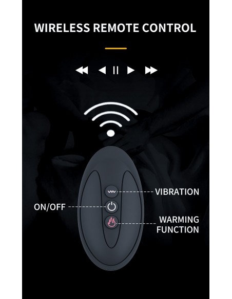 Masażer Prostaty z Pilotem i Podwójnym Pierścieniem 7 Funkcji + Grzanie - Masażery i stymulatory prostaty - 13