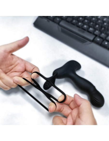 Masażer Prostaty z Pilotem i Podwójnym Pierścieniem 7 Funkcji + Grzanie - Masażery i stymulatory prostaty - 16