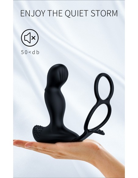 Masażer Prostaty z Pilotem i Podwójnym Pierścieniem 7 Funkcji + Grzanie - Masażery i stymulatory prostaty - 17