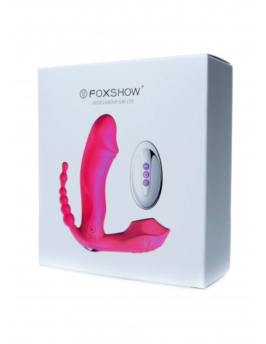 Stymulator dla Par z Pilotem - 7 Funkcji Ssących, Grzanie, Wibracje + Kulki analne - WIBRATORY DLA PAR - 12