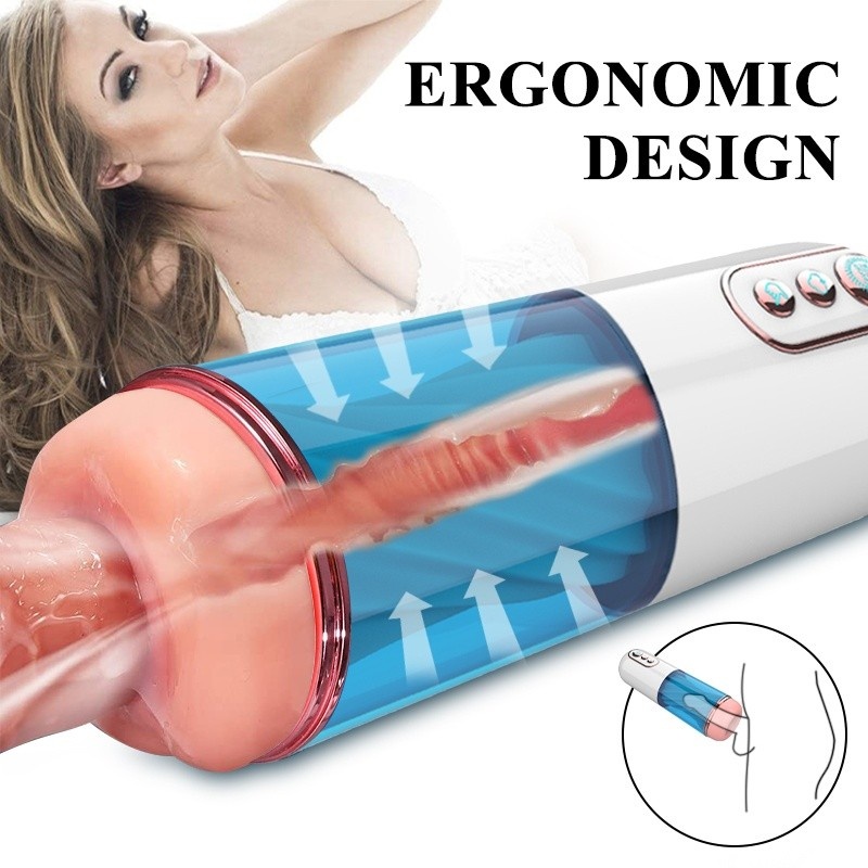 Masturbator wibracyjny Vibration 7 z funkcją ssącą i ręczną regulacją: 7 trybów wibracji, 7 trybów ssania, akumulator USB - 2