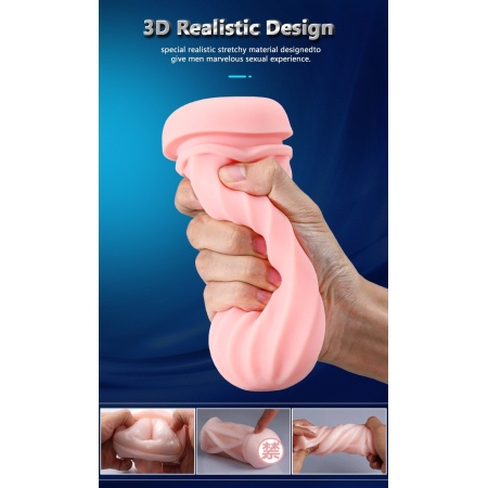Masturbator wibracyjny Vibration 7 z funkcją ssącą i ręczną regulacją: 7 trybów wibracji, 7 trybów ssania, akumulator USB - 8