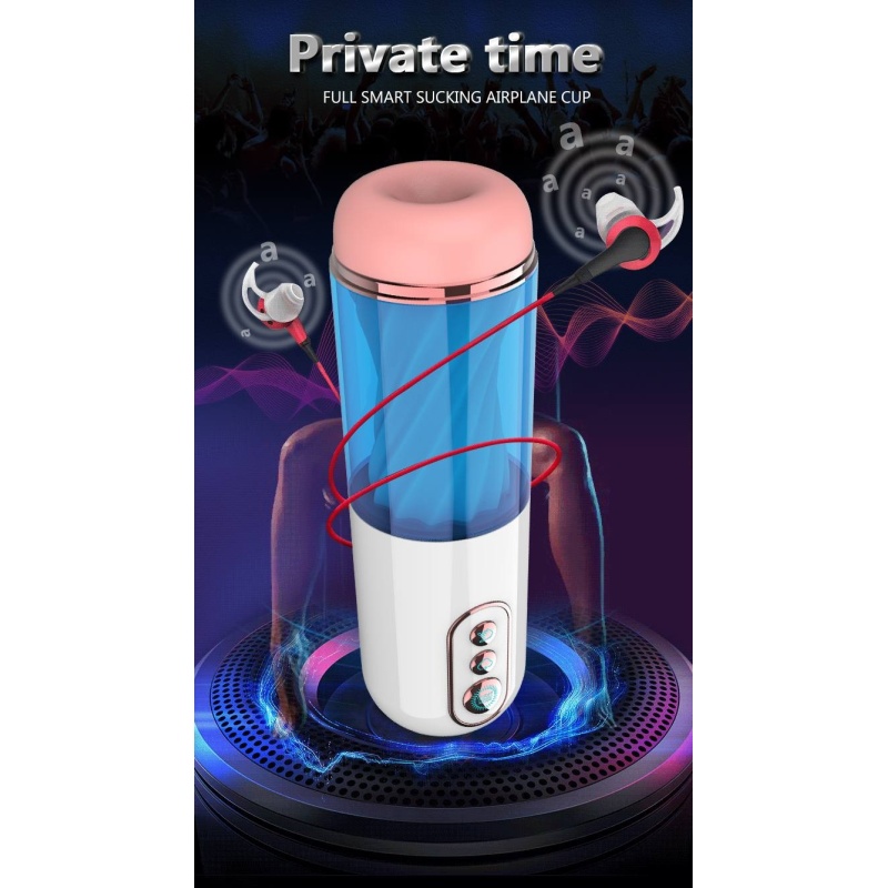 Masturbator wibracyjny Vibration 7 z funkcją ssącą i ręczną regulacją: 7 trybów wibracji, 7 trybów ssania, akumulator USB - 10