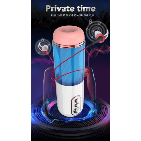 Masturbator wibracyjny Vibration 7 z funkcją ssącą i ręczną regulacją: 7 trybów wibracji, 7 trybów ssania, akumulator USB - 10
