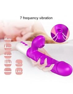 Wibrator Króliczek z Funkcjami Grzania, Ssania i Ruchem Góra/Dół - Wibratory Króliczki - 1 2