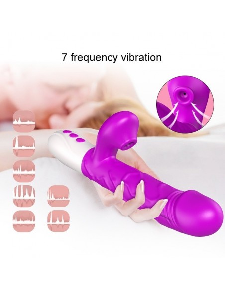 Wibrator Króliczek z Funkcjami Grzania, Ssania i Ruchem Góra/Dół - Wibratory Króliczki - 5