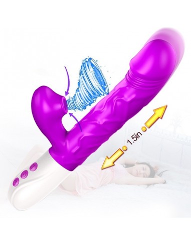 Wibrator Króliczek z Funkcjami Grzania, Ssania i Ruchem Góra/Dół - Wibratory Króliczki - 8