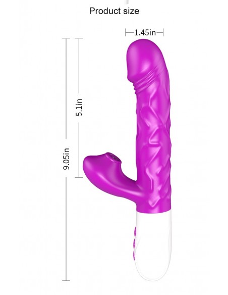 Wibrator Króliczek z Funkcjami Grzania, Ssania i Ruchem Góra/Dół - Wibratory Króliczki - 12