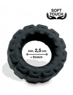 Pierścień na Penisa na penisa Mr.Cock Tire Silicone Cockring black - Pierścienie erekcyjne niewibrujące - 1
