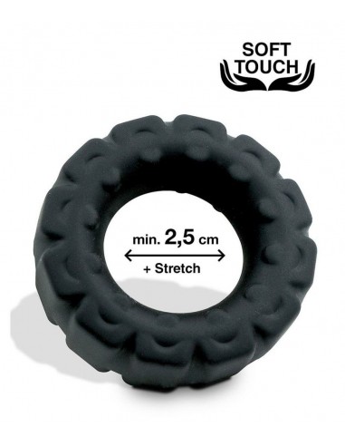 Pierścień na Penisa na penisa Mr.Cock Tire Silicone Cockring black - Pierścienie erekcyjne niewibrujące - 1