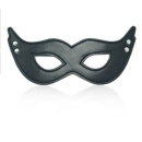 Maska na oczy Maschera Mistery Black ze sztucznej skóry – 22 cm - 1