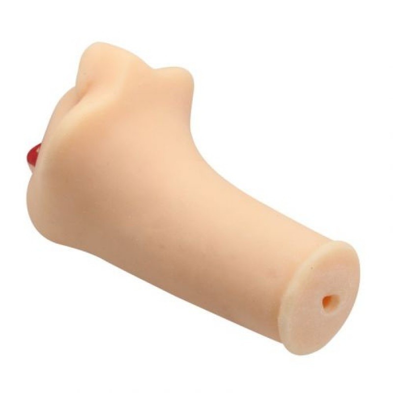 Masturbator oralny Sexy Mouth 15,5 cm TPE cielisty - 2