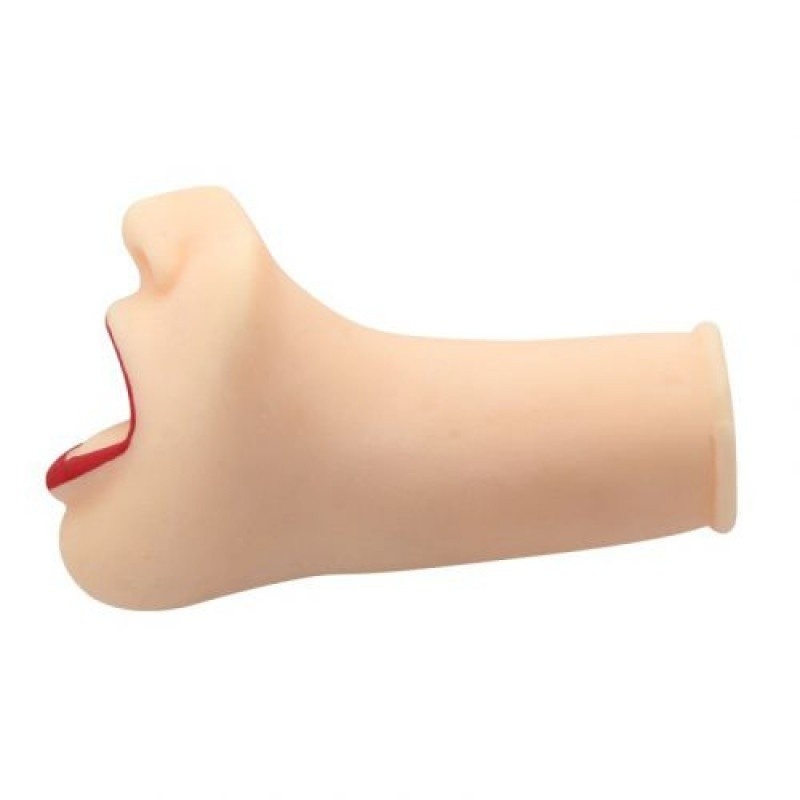 Masturbator oralny Sexy Mouth 15,5 cm TPE cielisty - 3
