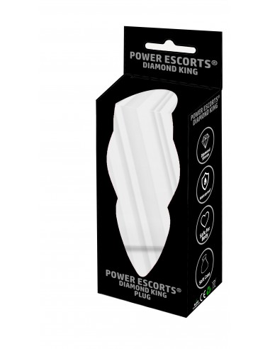 Korek analny butt plug small light blue stone - Korki analne stalowe - 3