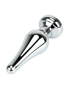 Korek analny butt plug small black stone - Korki analne stalowe - 1 2