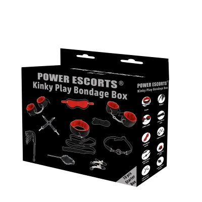 Zestaw bondage BR195 10-częściowy czarny - 1 2