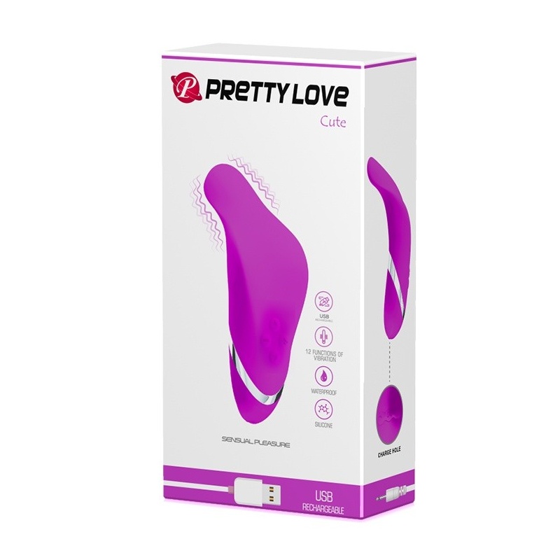 Wibrator Cute z 12 funkcjami wibracji – silikon medyczny, IPX6, 18 cm - 2