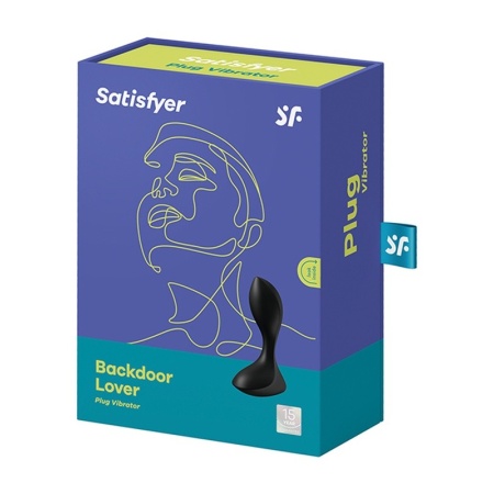 Wibrator analny Satisfyer Backdoor Lover - silikon przyjazny dla ciała, 12 programów, szeroka podstawa, 11,2 cm - 5