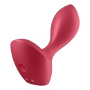 Wibrator analny Backdoor Lover (Red) - silikon medyczny, 12 programów wibracji, wodoodporność IPX7, długość 11,5 cm - 1