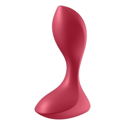 Wibrator analny Backdoor Lover (Red) - silikon medyczny, 12 programów wibracji, wodoodporność IPX7, długość 11,5 cm - 1 2