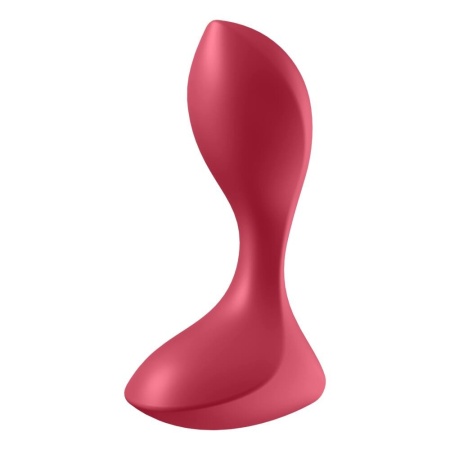 Wibrator analny Backdoor Lover (Red) - silikon medyczny, 12 programów wibracji, wodoodporność IPX7, długość 11,5 cm - 2