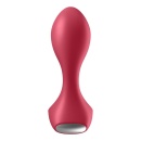 Wibrator analny Backdoor Lover (Red) - silikon medyczny, 12 programów wibracji, wodoodporność IPX7, długość 11,5 cm - 4