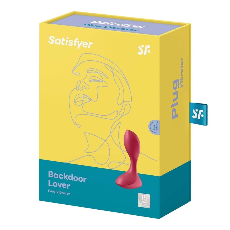 Wibrator analny Backdoor Lover (Red) - silikon medyczny, 12 programów wibracji, wodoodporność IPX7, długość 11,5 cm - 5