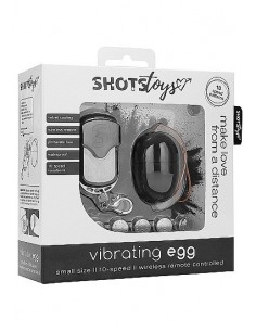 Bezprzewodowe jajeczko wibrujące 10 - Small - Black - Wibratory Jajeczka - 1 2