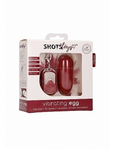 Bezprzewodowe jajeczko wibrujące 10 - Big - Red - Wibratory Jajeczka - 1 2