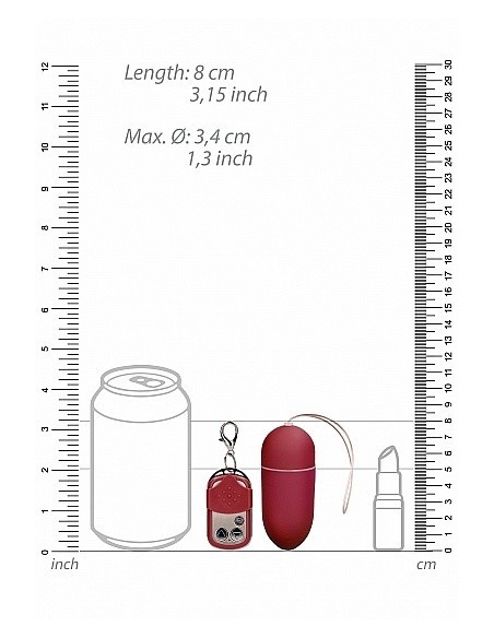 Bezprzewodowe jajeczko wibrujące 10 - Big - Red - Wibratory Jajeczka - 3