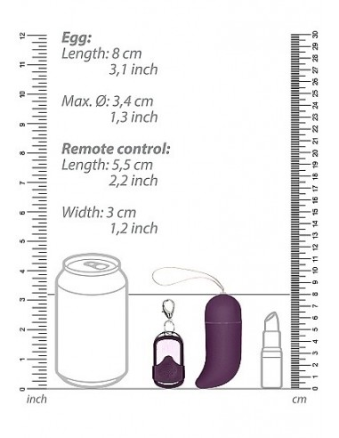 Bezprzewodowe jajeczko wibrujące G-Spot - Big - Purple - Wibratory Jajeczka - 3