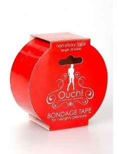 Taśma do krępowania BDSM Bondage Tape - Red - Taśmy, szarfy do krępowania - 1 2