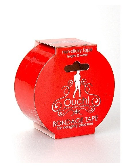 Taśma do krępowania BDSM Bondage Tape - Red - Taśmy, szarfy do krępowania - 2