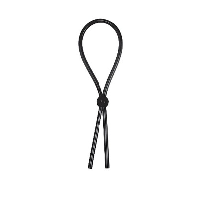 Erection Booster Black - regulowany silikonowy pierścień erkecyjny na penisa, 13,5 cm, obwód 20-100 mm - 1