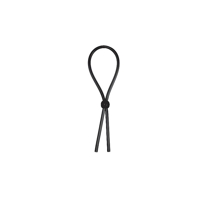 Erection Booster Black - regulowany silikonowy pierścień erkecyjny na penisa, 13,5 cm, obwód 20-100 mm - 1