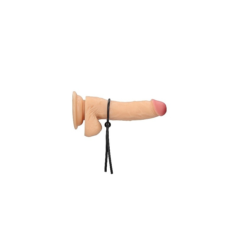 Erection Booster Black - regulowany silikonowy pierścień erkecyjny na penisa, 13,5 cm, obwód 20-100 mm - 5
