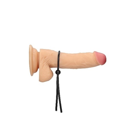 Erection Booster Black - regulowany silikonowy pierścień erkecyjny na penisa, 13,5 cm, obwód 20-100 mm - 5