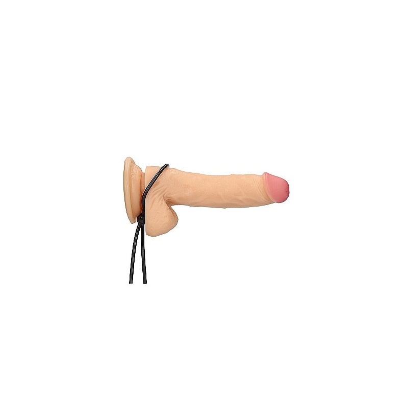 Erection Booster Black - regulowany silikonowy pierścień erkecyjny na penisa, 13,5 cm, obwód 20-100 mm - 6