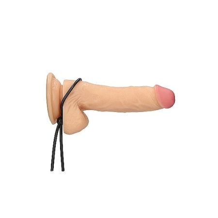 Erection Booster Black - regulowany silikonowy pierścień erkecyjny na penisa, 13,5 cm, obwód 20-100 mm - 6