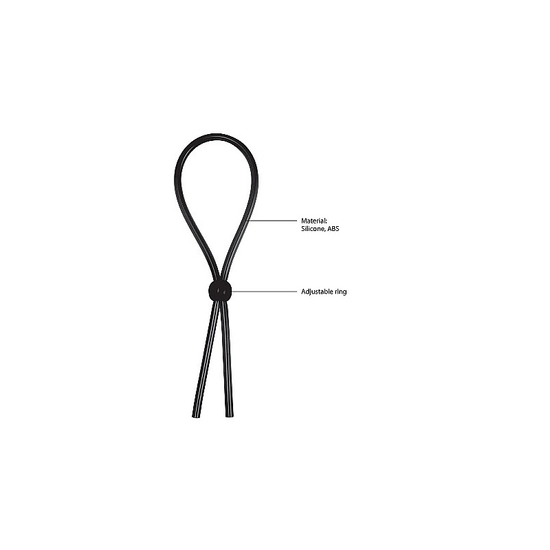 Erection Booster Black - regulowany silikonowy pierścień erkecyjny na penisa, 13,5 cm, obwód 20-100 mm - 7