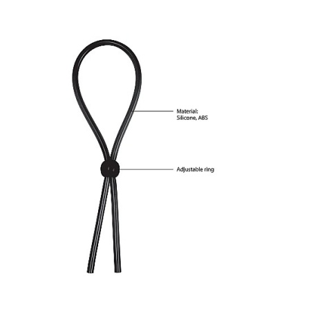 Erection Booster Black - regulowany silikonowy pierścień erkecyjny na penisa, 13,5 cm, obwód 20-100 mm - 7