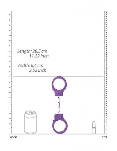 Kajdanki erotyczne Beginner"s Handcuffs - Purple - Kajdanki erotyczne - 5