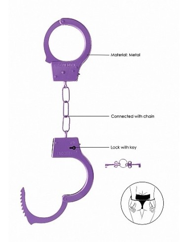 Kajdanki erotyczne Beginner"s Handcuffs - Purple - Kajdanki erotyczne - 7