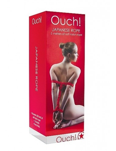 Japanese Rope Lina do wiązania krępowania BDSM 5m Red - Liny, sznury BDSM - 3