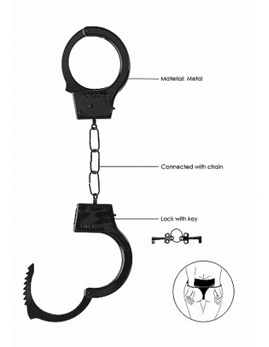 Kajdanki erotyczne Beginner"s Handcuffs - Black - Kajdanki erotyczne - 6