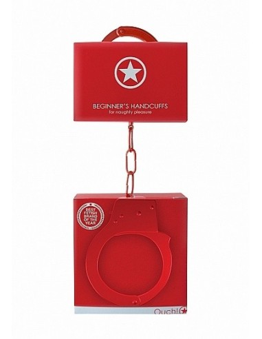 Kajdanki erotyczne Beginner"s Handcuffs - Red - Kajdanki erotyczne - 3