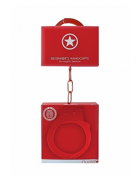 Kajdanki erotyczne Beginner"s Handcuffs - Red - Kajdanki erotyczne - 3