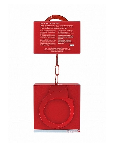 Kajdanki erotyczne Beginner"s Handcuffs - Red - Kajdanki erotyczne - 4