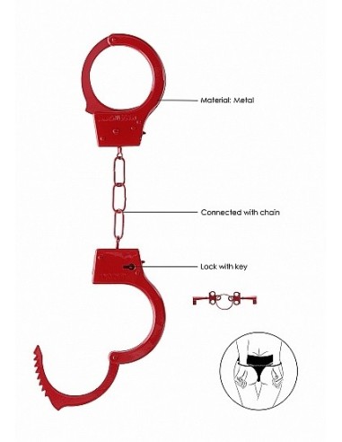 Kajdanki erotyczne Beginner"s Handcuffs - Red - Kajdanki erotyczne - 6
