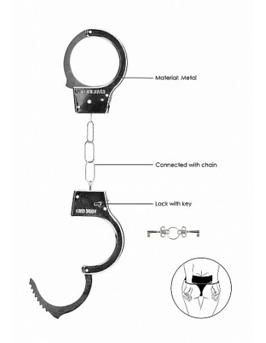 Kajdanki erotyczne Beginner"s Handcuffs - Metal - Kajdanki erotyczne - 7